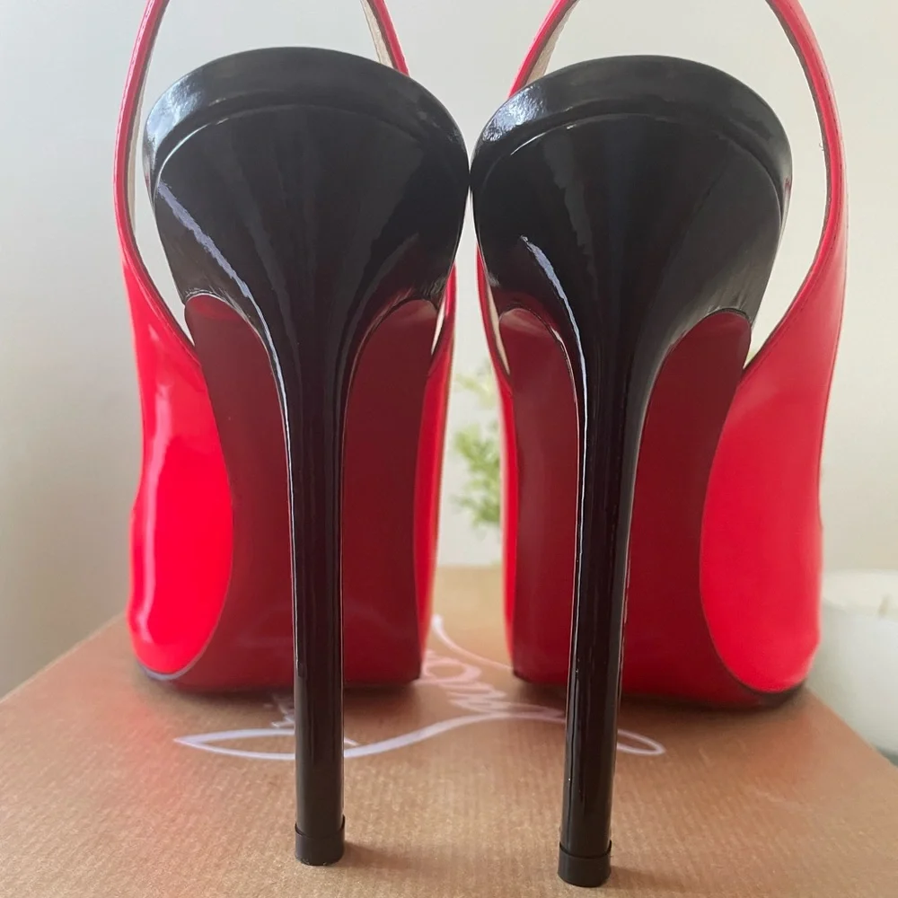 Christian Louboutin Clare slingback Pumps open toe - Picture 10 of 10